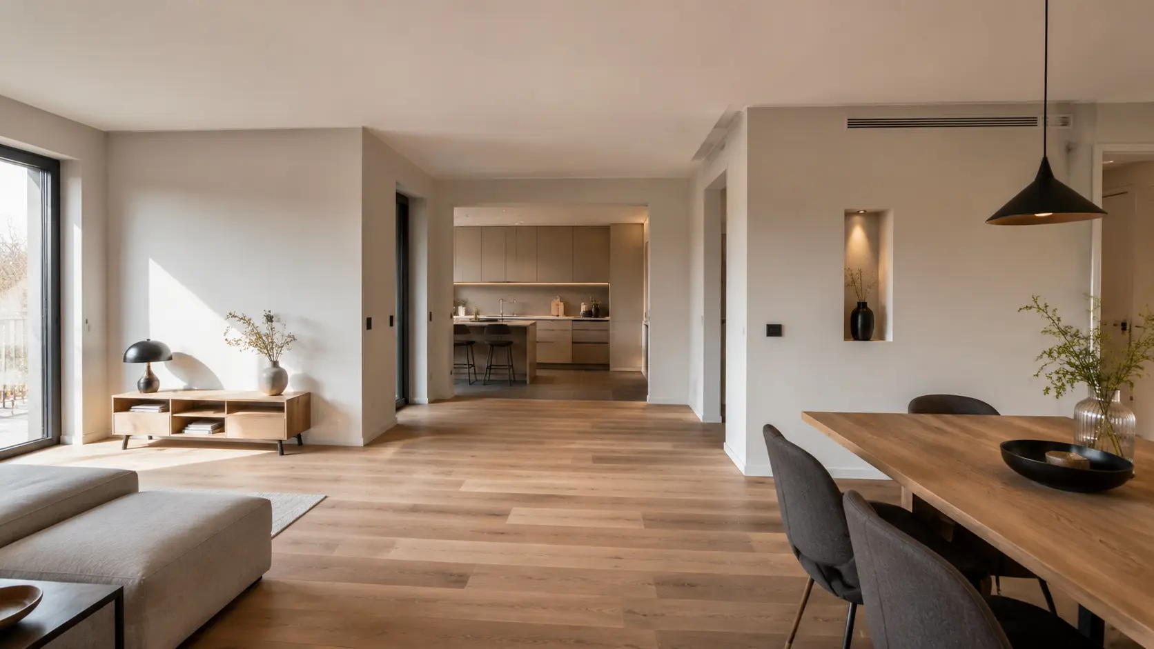 Modernisierte Wohnung nach der Komplettsanierung